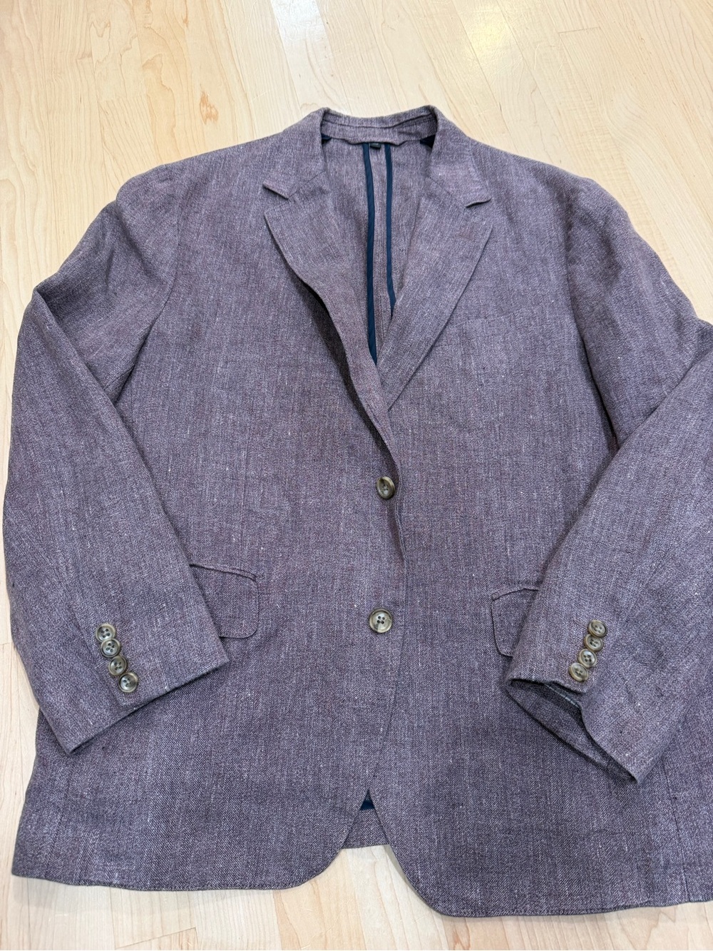 Bonobos Heathered Purple Sport Coat with Blue Trim